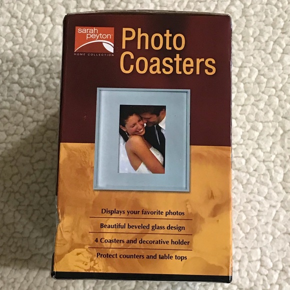 Home Solid Glass Photo Coasters Wooden Holder Picture Photo 2x3 - NEW
NIB NWT - Picture 4 of 14
